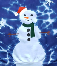 Load image into Gallery viewer, Christmas Snowman sweatshirt - Tie dye unisex sweatshirt (adult &amp; children sizes) - Customisable colours