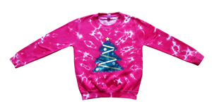 Christmas tree sweatshirt - Tie dye unisex sweatshirt (adult & children sizes) - Customisable colours