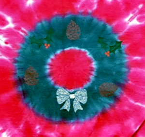 Christmas wreath sweatshirt - Tie dye unisex sweatshirt (adult & children sizes) - Customisable colours