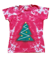 Load image into Gallery viewer, Christmas tree shirt - Tie dye short sleeve shirt (adult &amp; children sizes) - Customisable colours