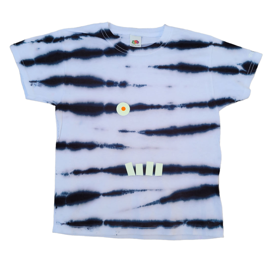 Mummy Madness Halloween Tee - Tie Dyed with Glow in the Dark Teeth and Eye