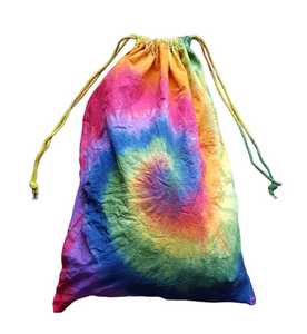 Personalised Happy Birthday gift bag - Tie dye gift bag (Multiple sizes) - colours customisable