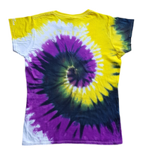 Load image into Gallery viewer, Gay Pride Non Binary flag shirt - Tie dye short sleeve shirt (adult &amp; children sizes) - Customisable Gay Pride flag colours