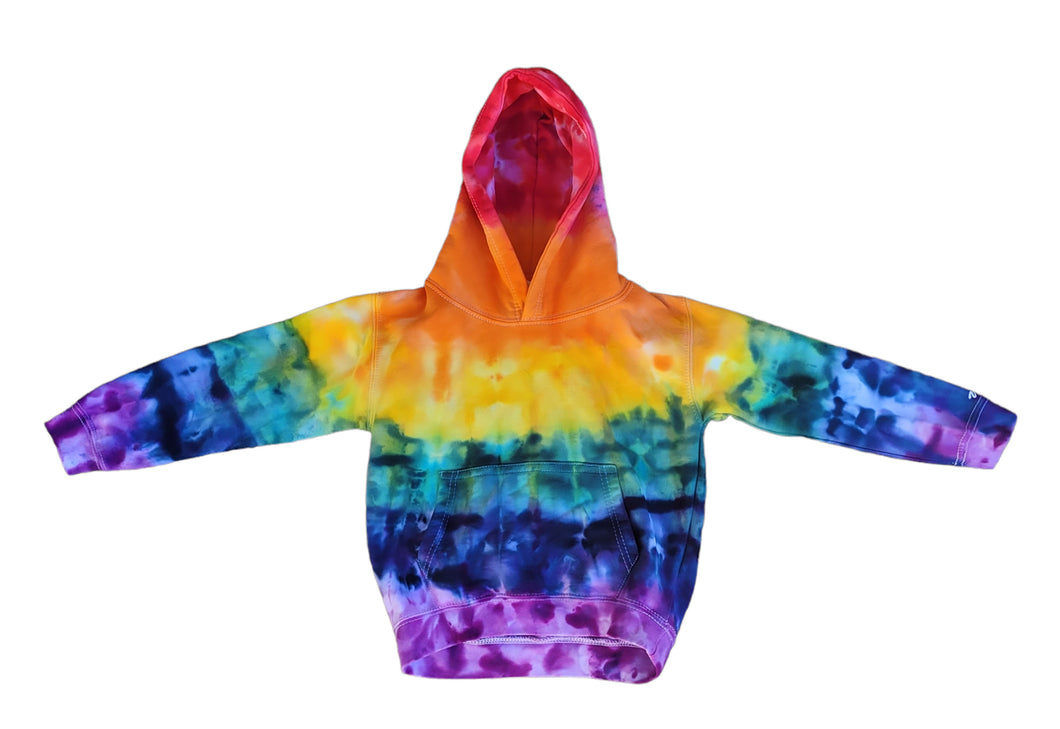 Gay Pride rainbow flag hoodie - Ice tie dye unisex hoodie (adult & children sizes) - Customisable Gay Pride flag colours
