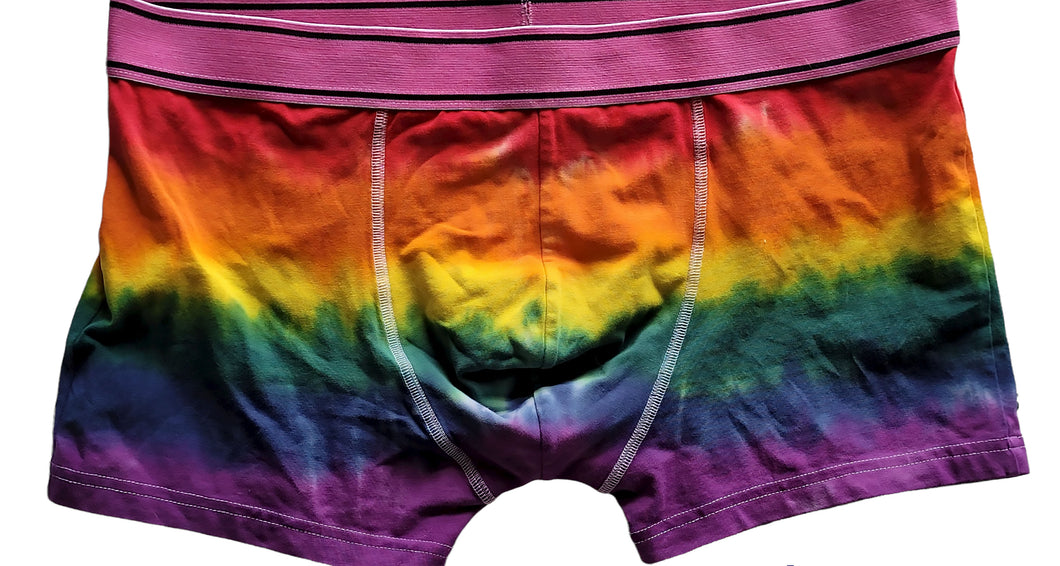 Gay Pride rainbow flag boxers - Tie dye boxers (Adults) - Customisable Gay Pride flag colours