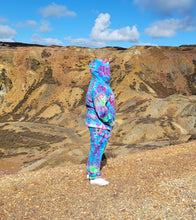 Load image into Gallery viewer, Spiral pattern tracksuit - Ice tie dye unisex hoodie (adult sizes) - Colours customisable