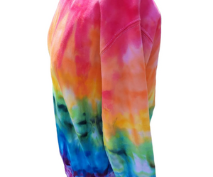 Gay Pride rainbow flag sweater - Ice tie dye unisex sweater (adult & children sizes) - Customisable Gay Pride flag colours